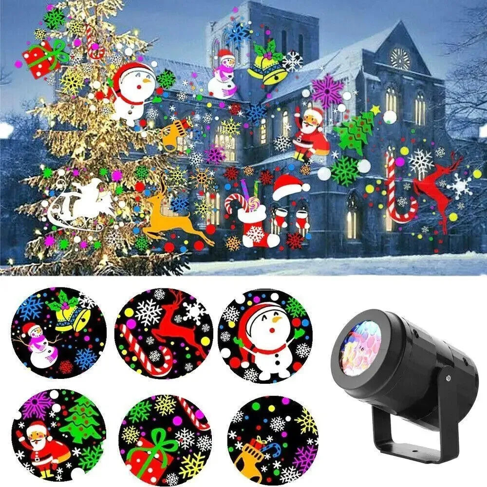 Christmas Lights Yard Projector with Colorful Filters and Various Images-Theone Apparel