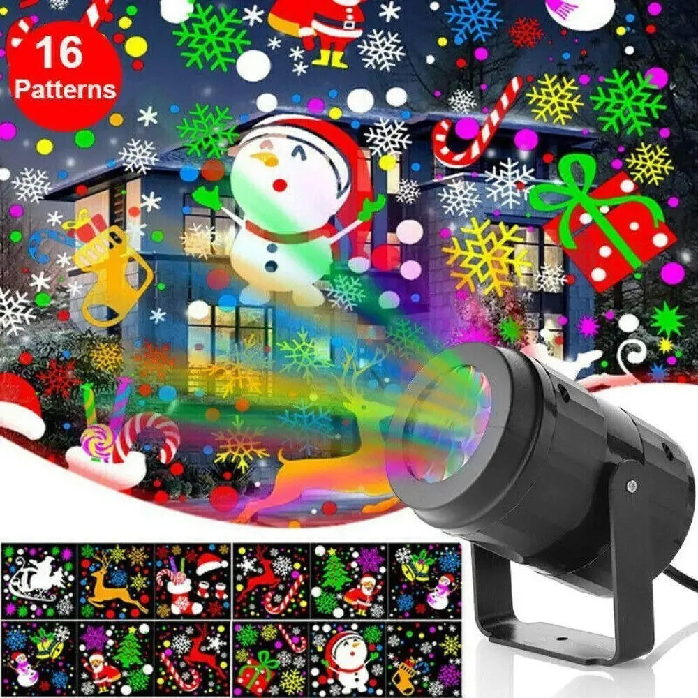 Christmas Lights Yard Projector with Colorful Filters and Various Images-Theone Apparel