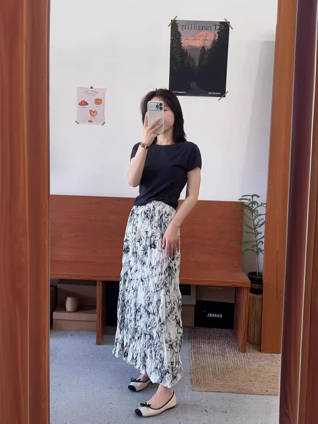 Elastic Waist A-Line Skirt Dress For Comfortable Chic-Theone Apparel