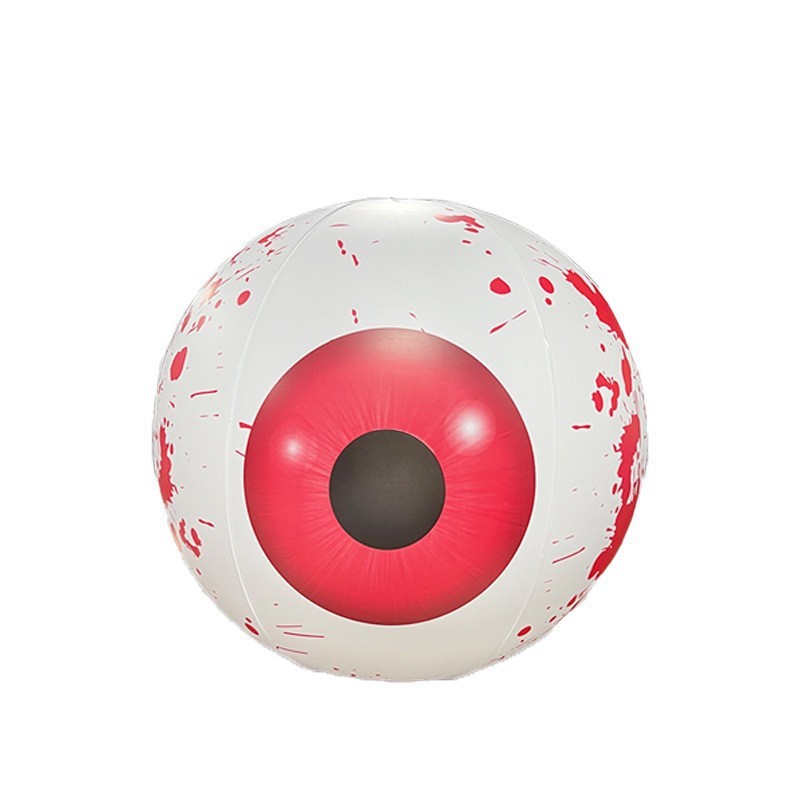 Inflatable PVC Eyeball Decorations with LED Light Inserts-Red-Theone Apparel