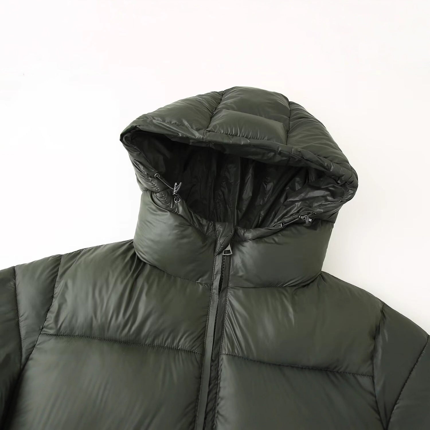 Versatile Two-Tone Hooded Padded Cotton Jacket For Women