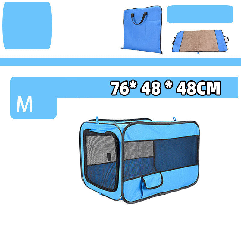 Folding Fabric Pet Travel Carrier Bag With Safety Zippers