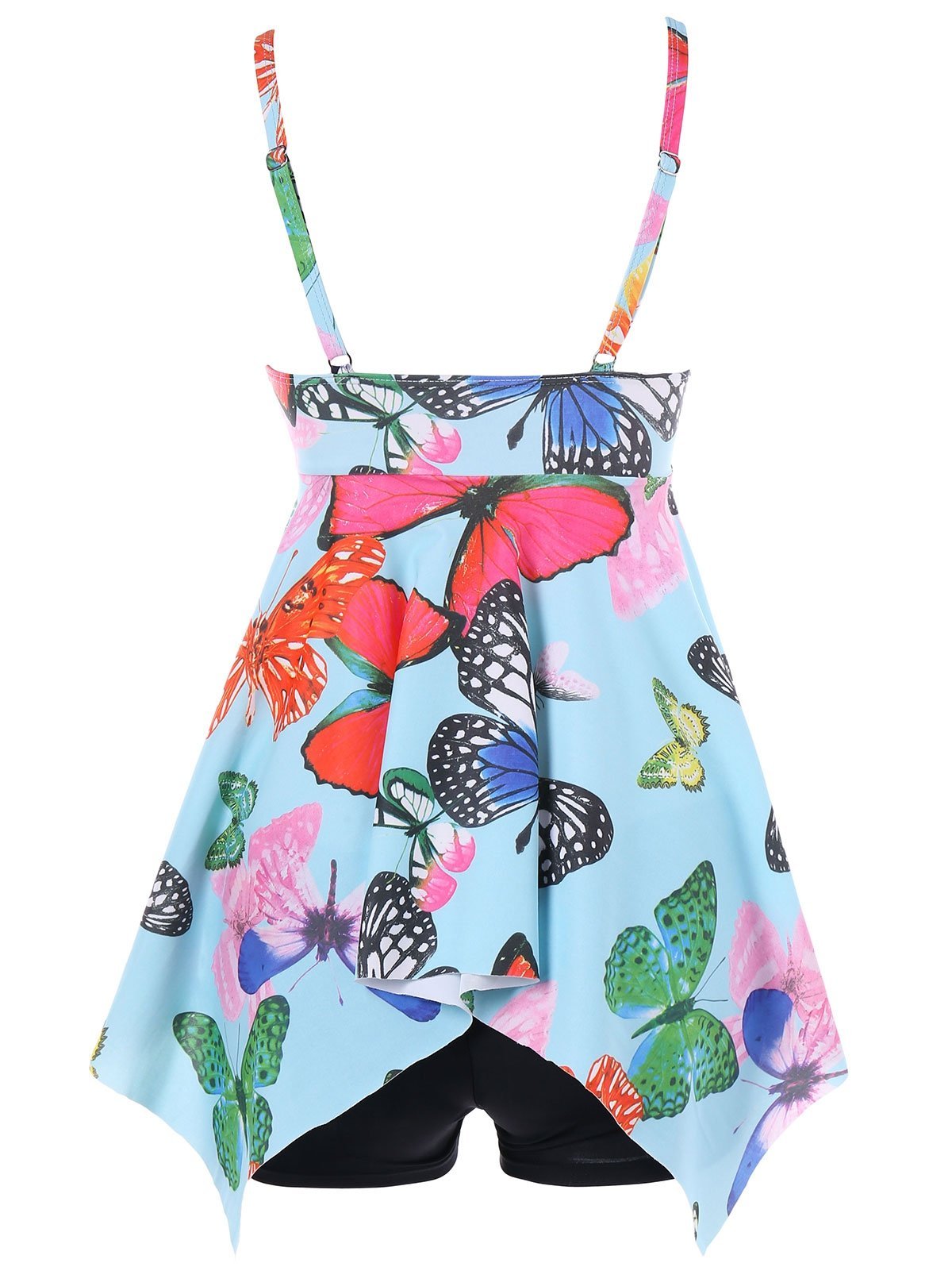 Colorful Butterflies Cami Strap Tankini - Theone Apparel