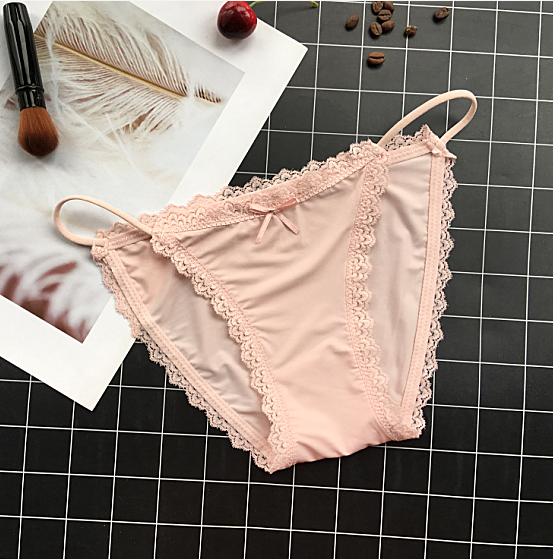 Full Coverage Briefs with Hip Band Strings-Pink-Theone Apparel