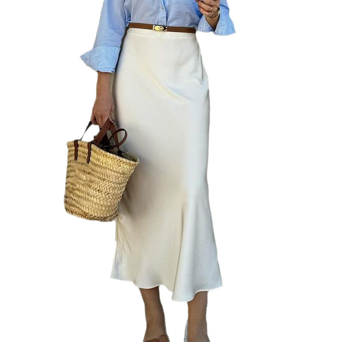 Solid Color Sheath Skirt For Sleek Modern Appeal