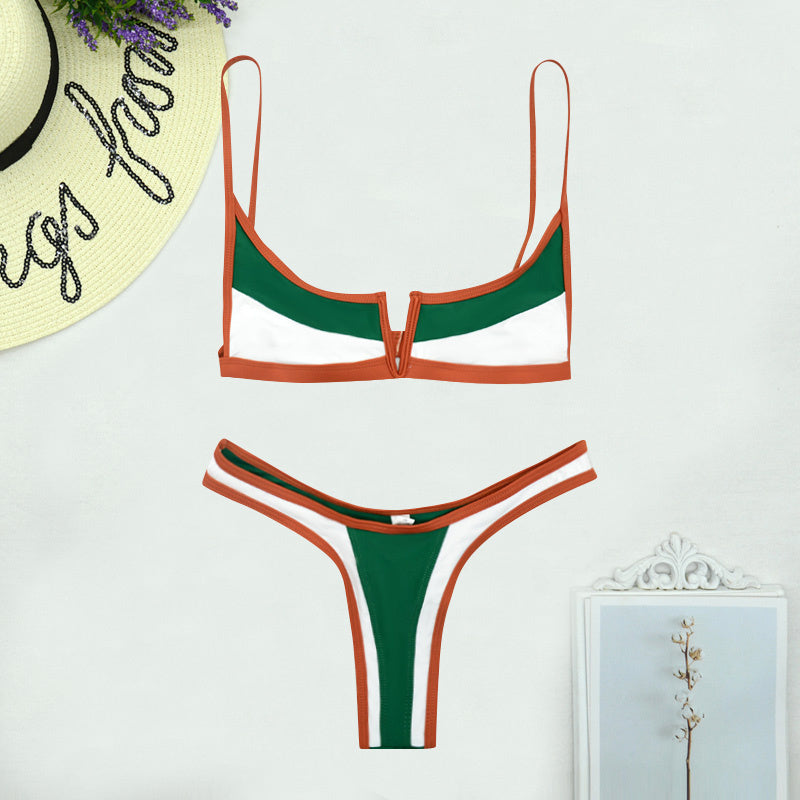 European American Split Bikini voor zomerplezier