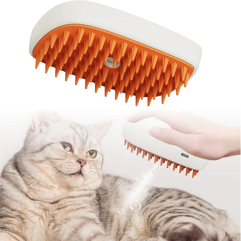 USB Rechargeable Steam Brush Comb For Pet Grooming