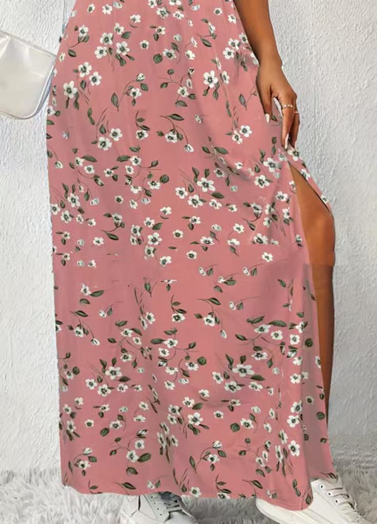 Side Slit Printed Skirt For Fashionable Everyday Wear