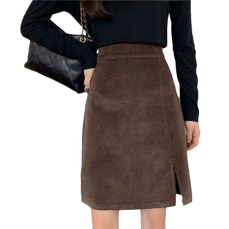 Preppy Style Slim Fit Cordrock für zeitlosen Charme