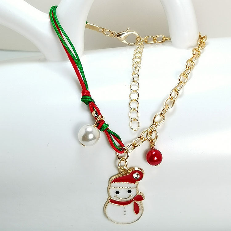 Christmas Chain & Rope Charm & Bead-Accent Bracelet in Assorted Styles