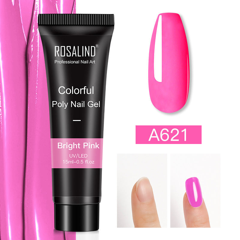 Women's Colorful Crystal Jewel Toned Poly Gel Nail Extensions
