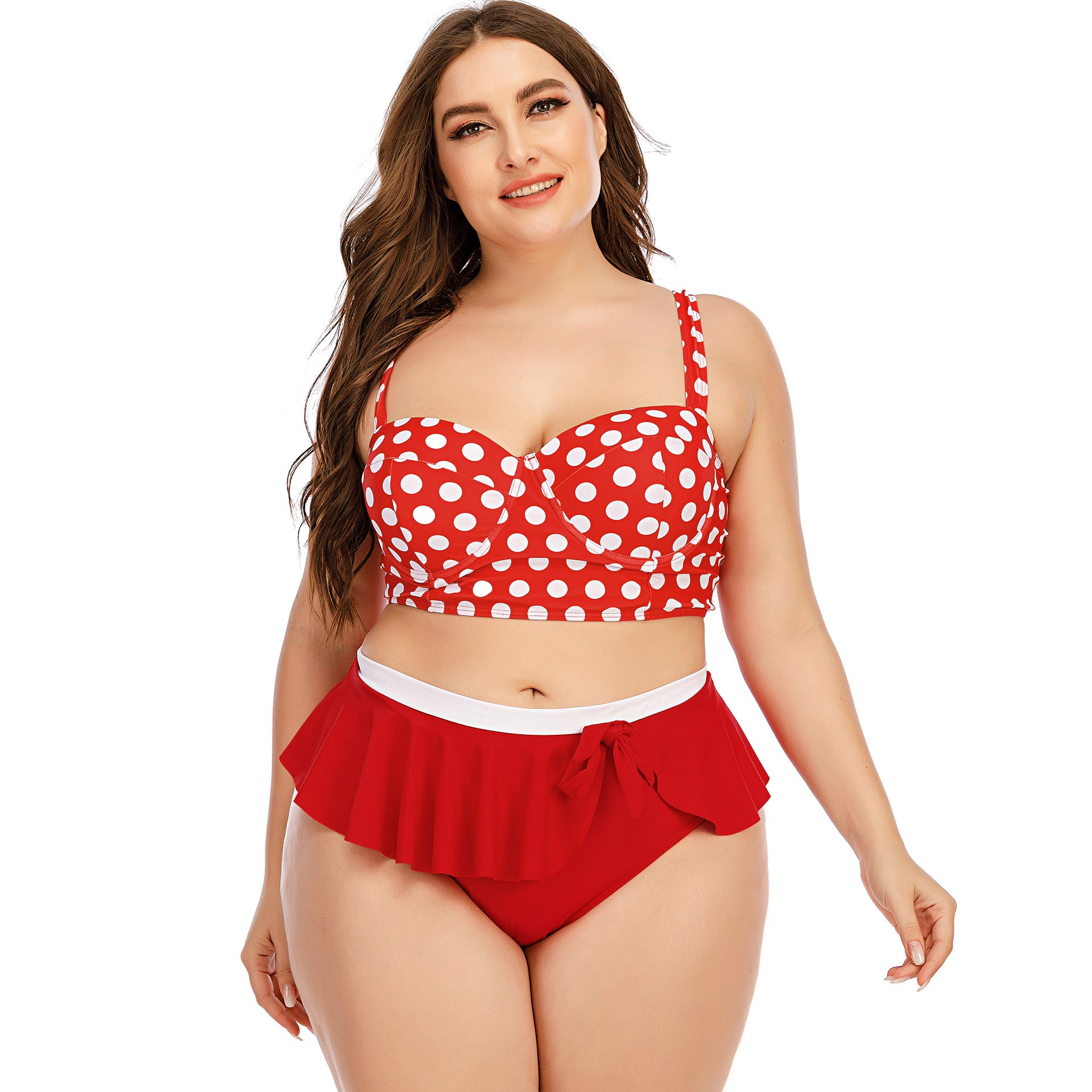 Bikini de ondas flexibles de tamaño grande para curvas halagadoras