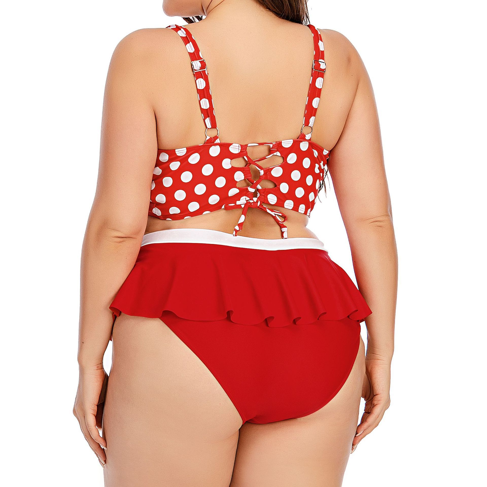 Plus-Size Push-Up Wave Bikini Set for Flattering Curves