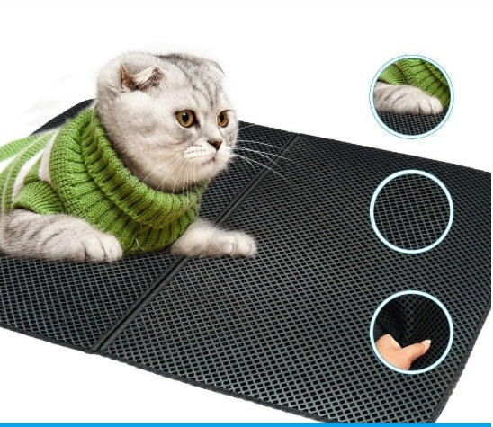 Waterproof Double Layer Cat Litter Mat For Easy Cleaning