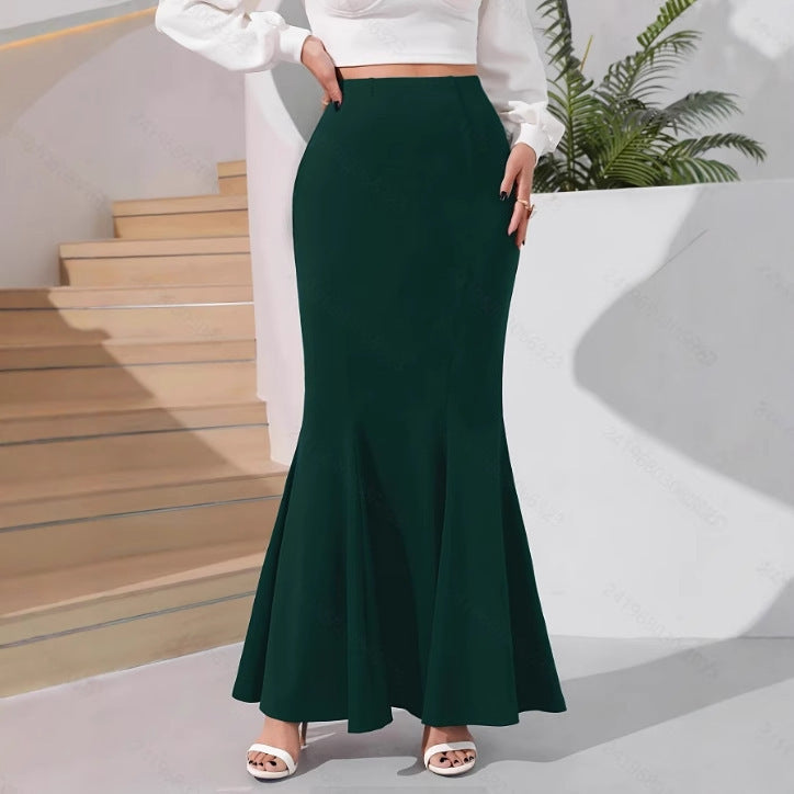 Gonna a coda di pesce a guaina in poliestere per elegante stile moderno