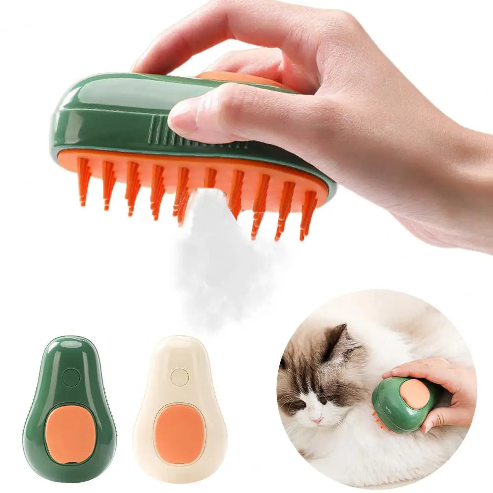 Electric Steam Cat Brush With Self Cleaning Massage Design