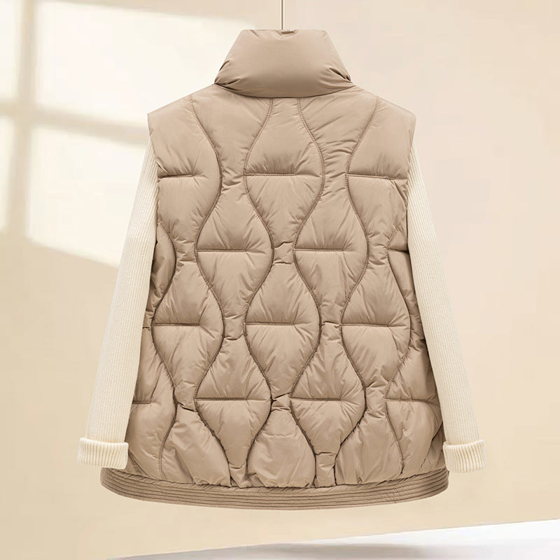 Women's Winter Cotton Quilted Vest Short Padded Jacket