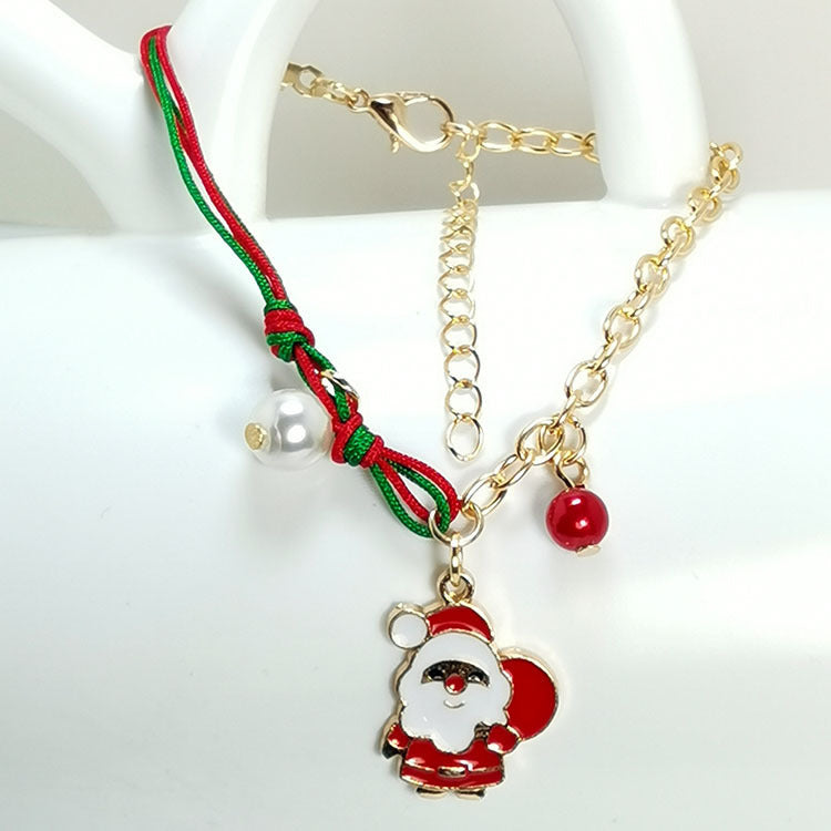 Christmas Chain & Rope Charm & Bead-Accent Bracelet in Assorted Styles