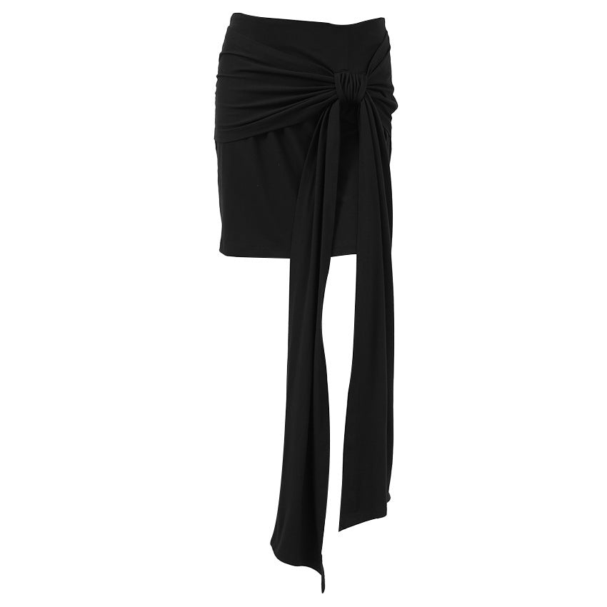 Solid Color Loose Satin Skirt For Relaxed Luxe Style