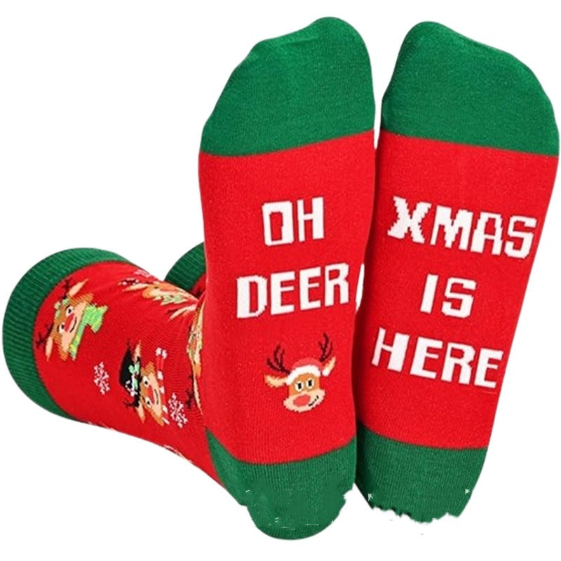 Christmas Themed Lightweight Ankle Socks in Various Graphic Designs