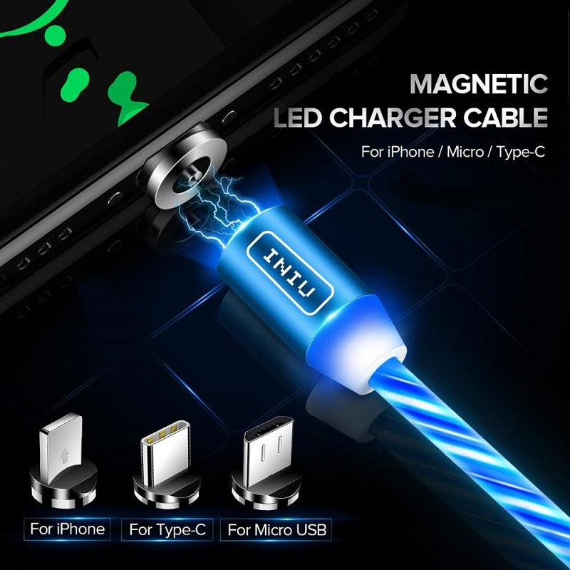 Strong Magnetic Fast Charging LED Cable For Multiple Device Types