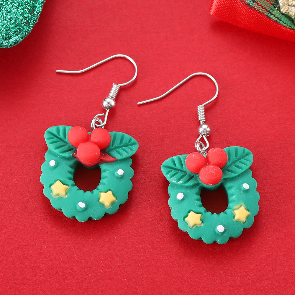Playful Novelty Fish-Hook Christmas Dangle Earrings for Women & Kids in Assorted Styles