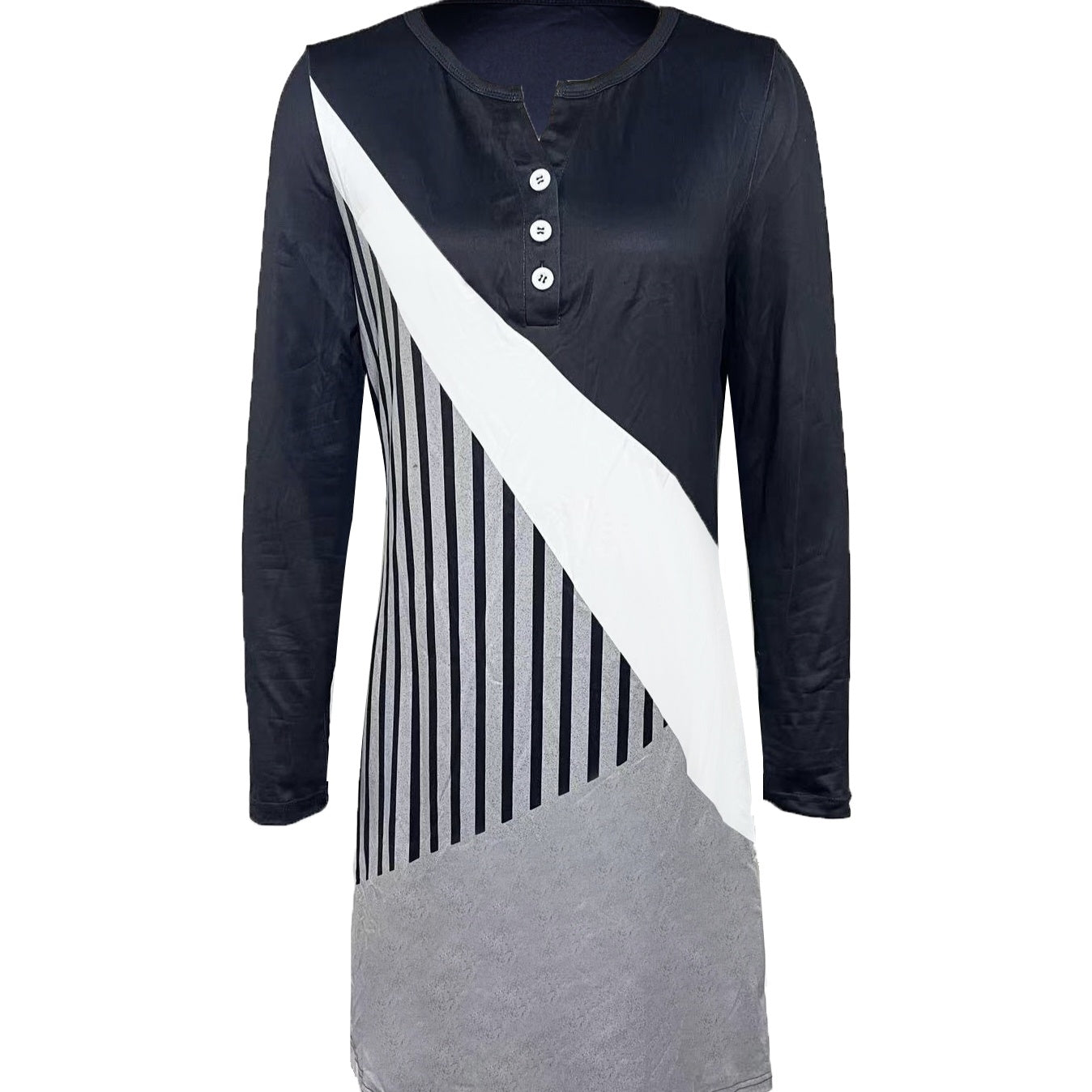 Robe décontractée en V-Neck pour un confort sans effort