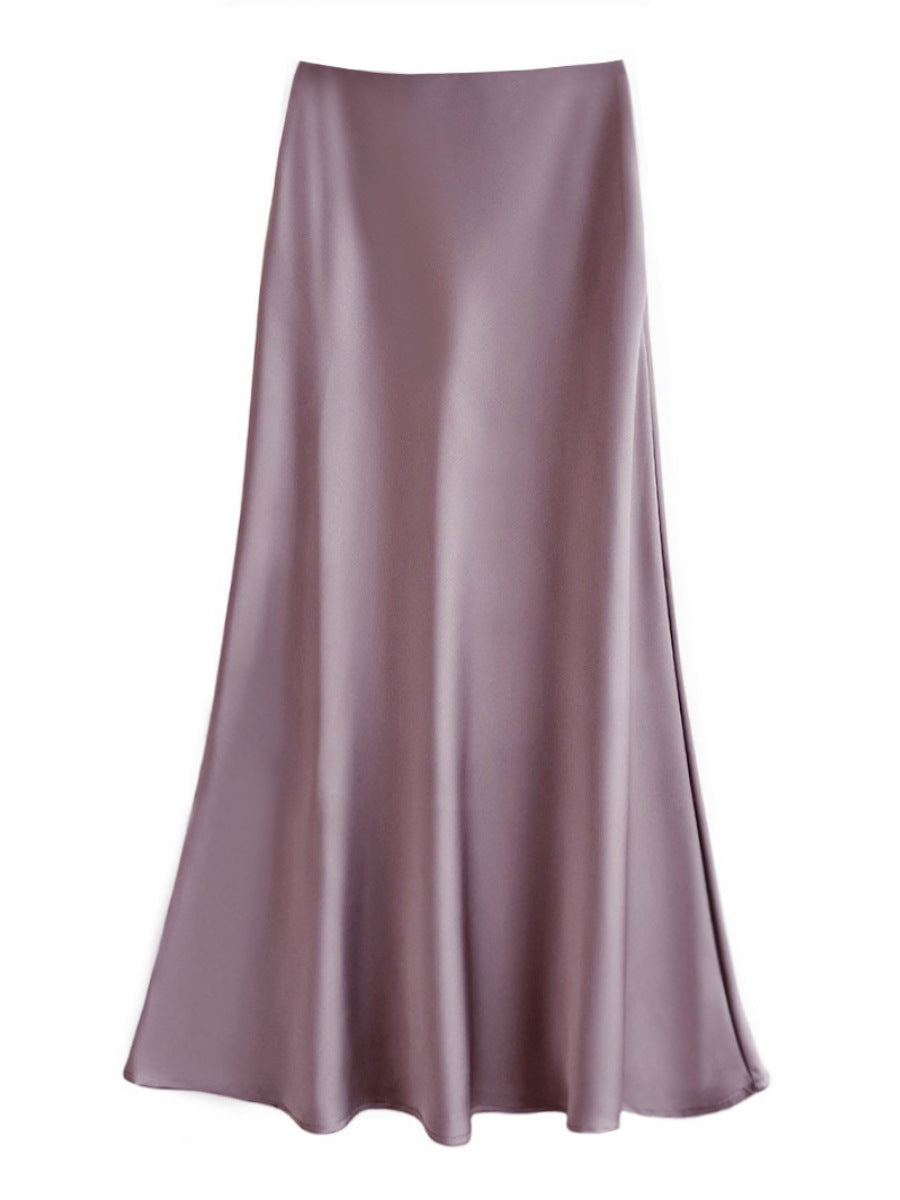 Sheath Fishtail A-Line Mid Rok dengan Aliran Elegan