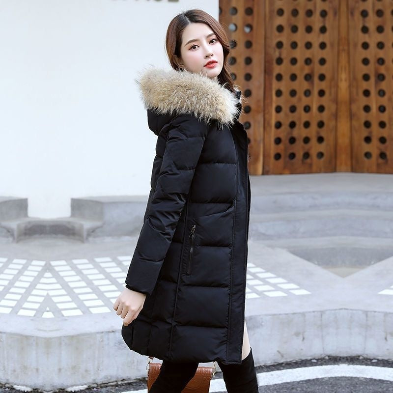Mid-Length Women's Temperament Coat With Plush Finish