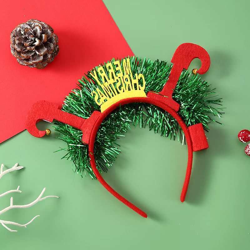 Feestelijke klatergoud-accent versierd kerstfeestje Satin-bedekte hoofdband in diverse stijlen