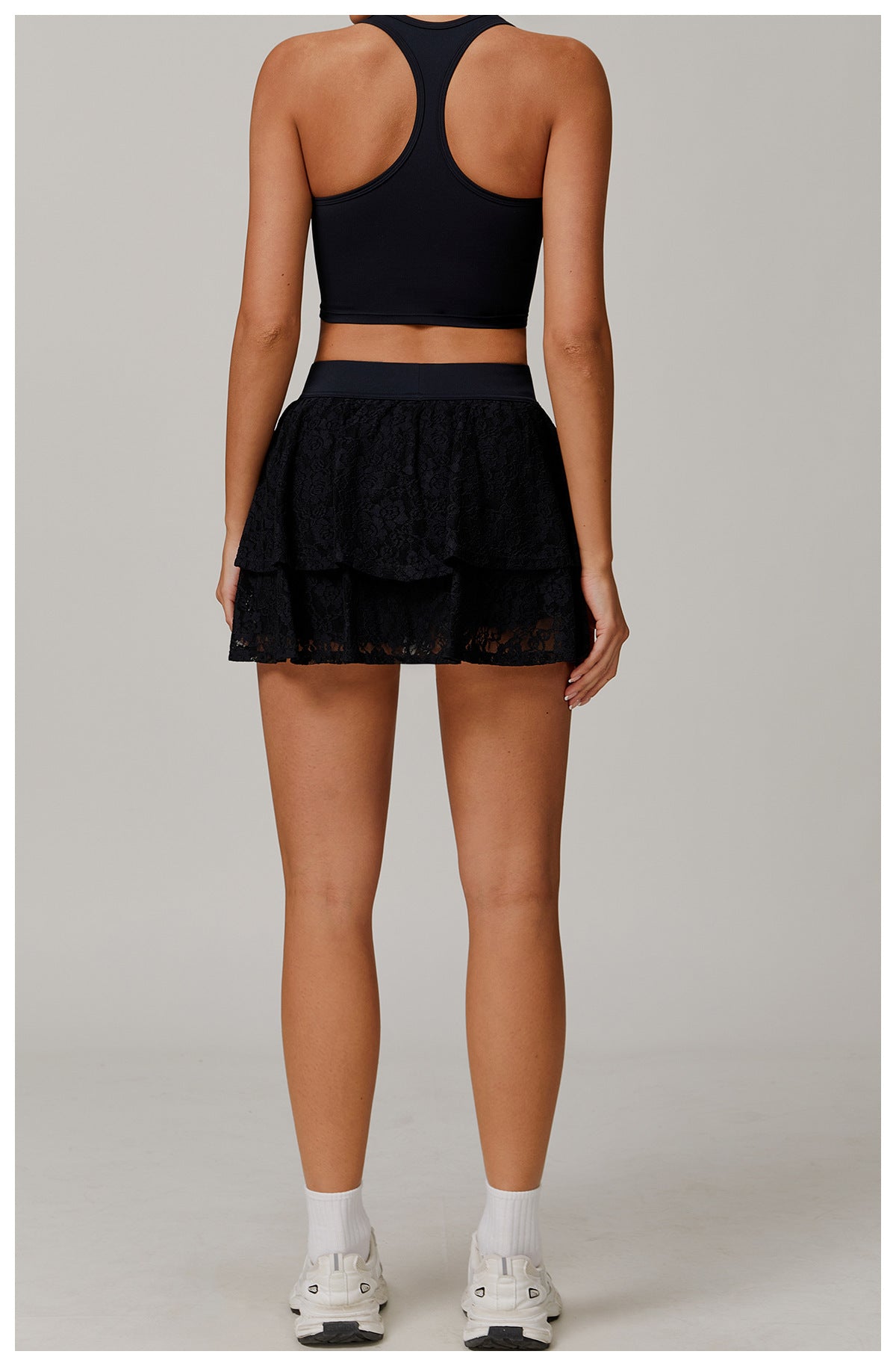 Mesh Lace Yoga Skirt For Breathable Active Comfort