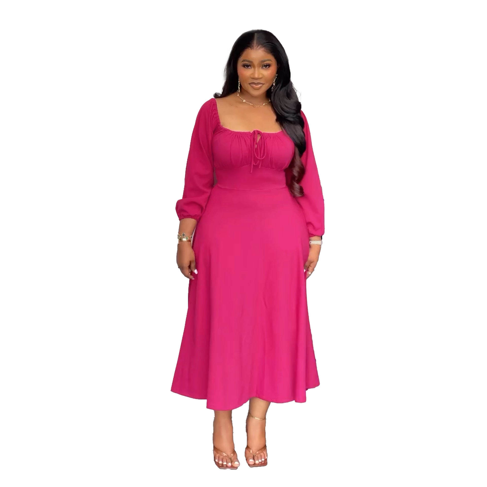 Robe A-Line Taist Flatteg Cinched avec une grâce intemporelle