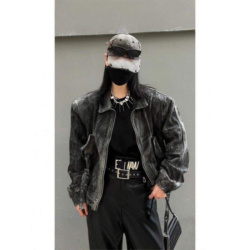 Vintage Distressed Men's And Women's Denim Jacket