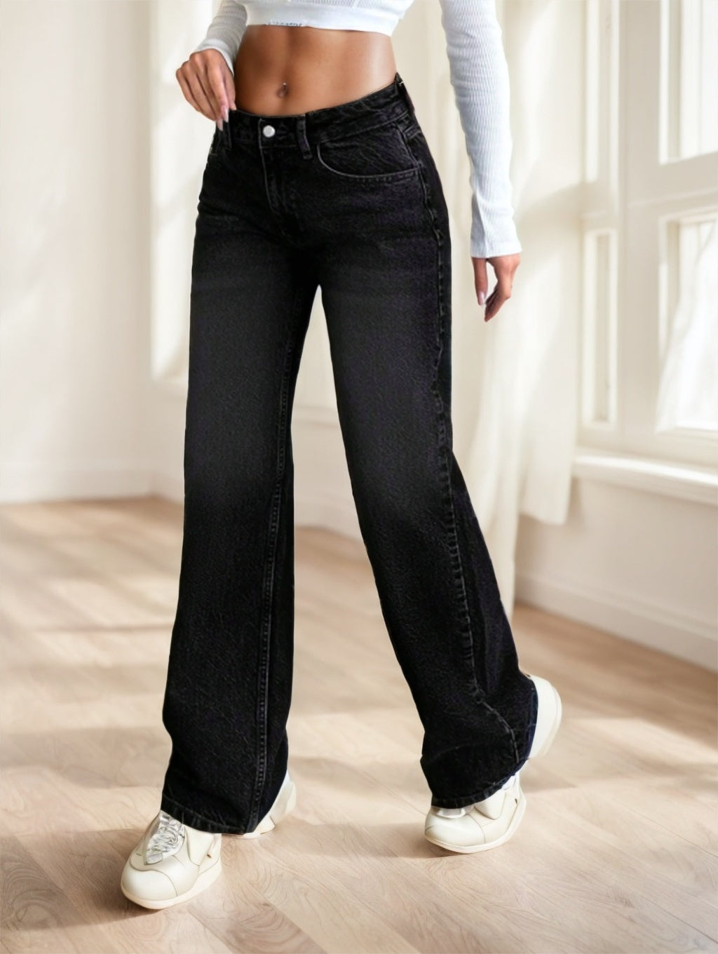 Casuglow Classic Casual Jeans für direkte Leine für tägliche Komfort