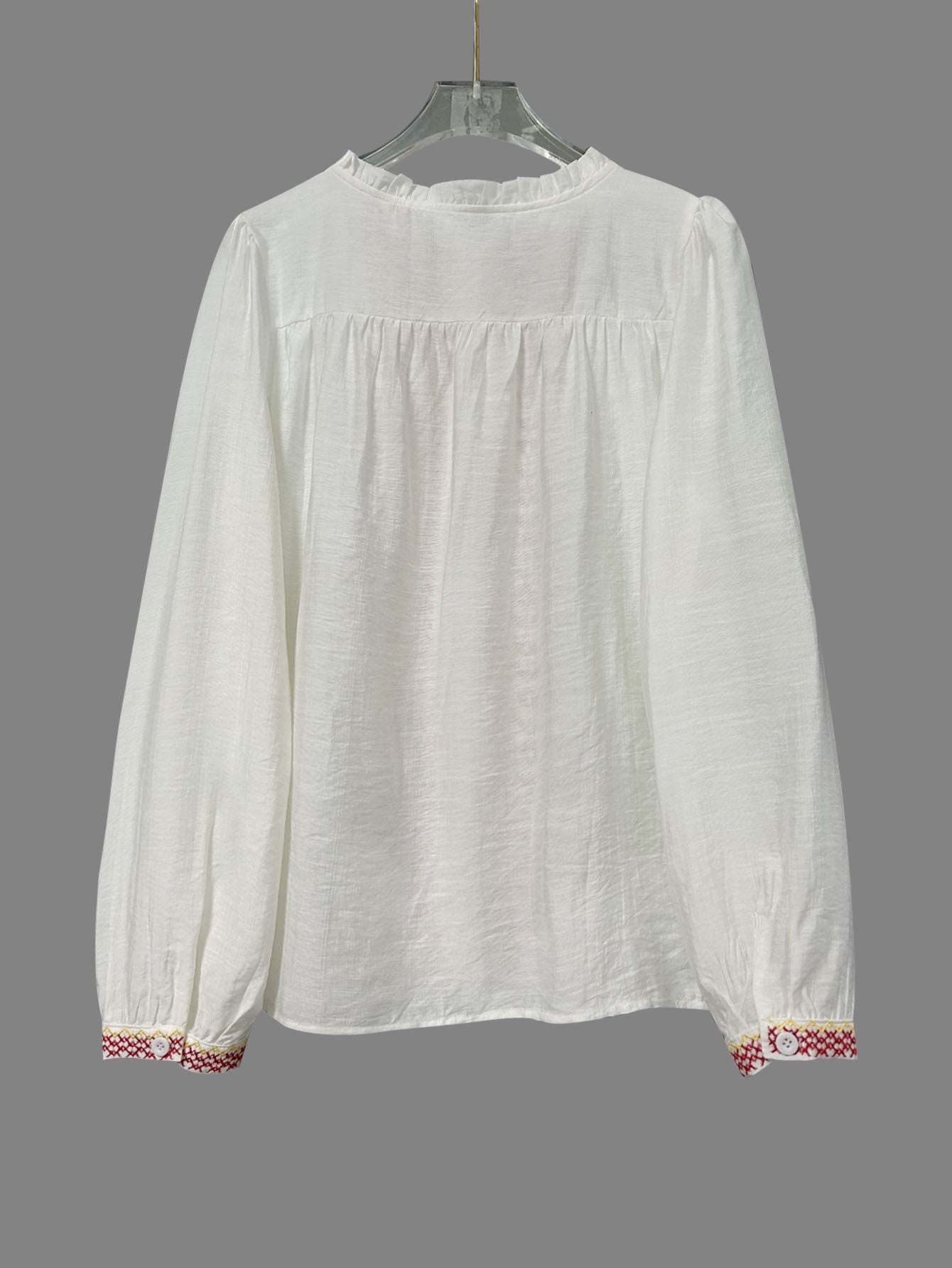 Women's Retro Ethnic-Style Embroidered Long-Sleeve Shirt