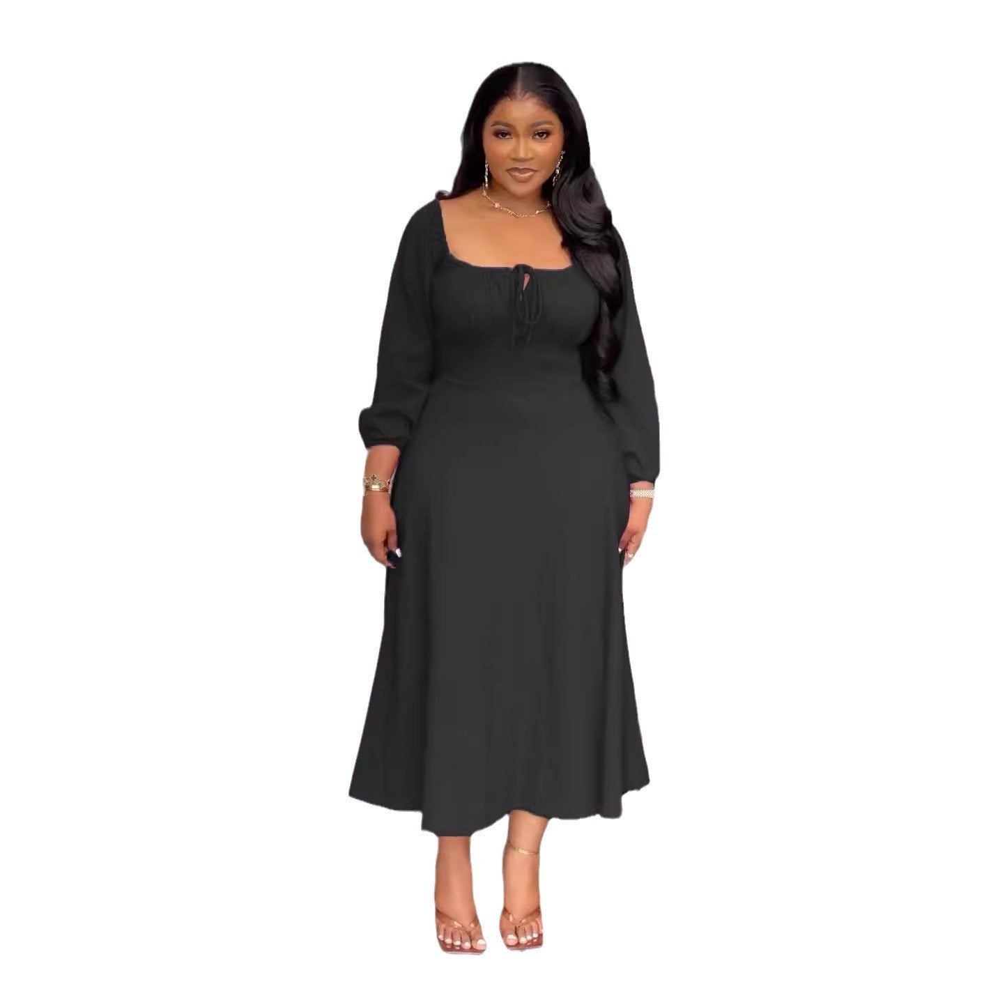Robe A-Line Taist Flatteg Cinched avec une grâce intemporelle