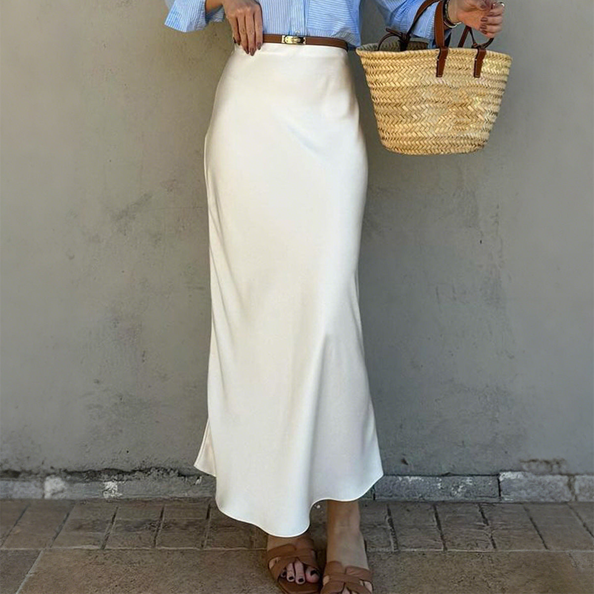 Solid Color Sheath Skirt For Sleek Modern Appeal