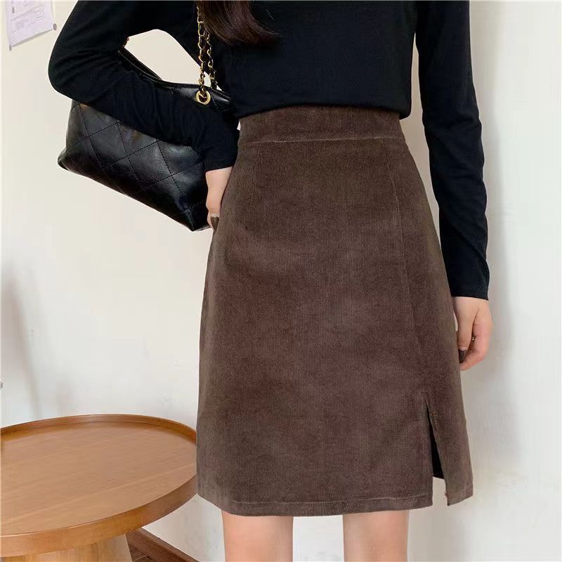 Preppy Style Slim Fit Cordrock für zeitlosen Charme