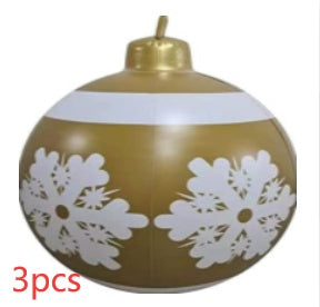 60 Centimeter Hanging Oversized PVC Christmas Ornaments for Exterior Decor-Snowflakes-Theone Apparel