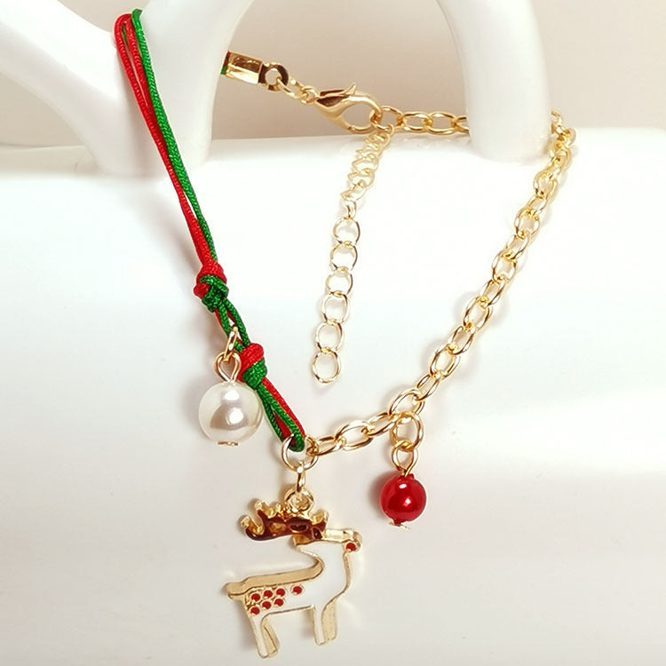 Christmas Chain & Rope Charm & Bead-Accent Bracelet in Assorted Styles