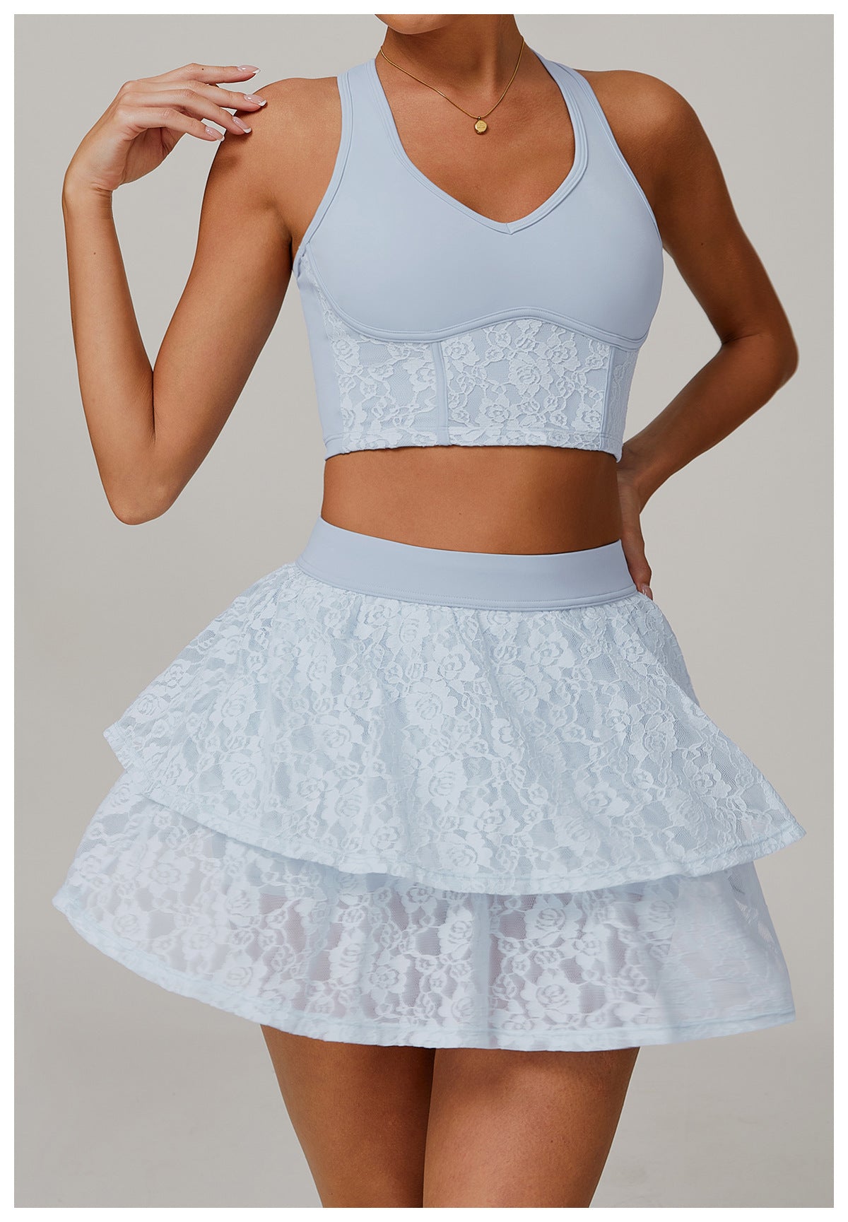Mesh Lace Yoga Skirt For Breathable Active Comfort