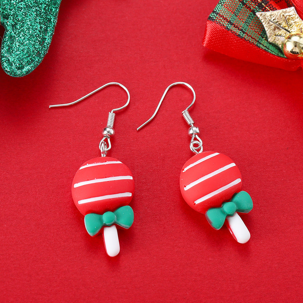 Playful Novelty Fish-Hook Christmas Dangle Earrings for Women & Kids in Assorted Styles
