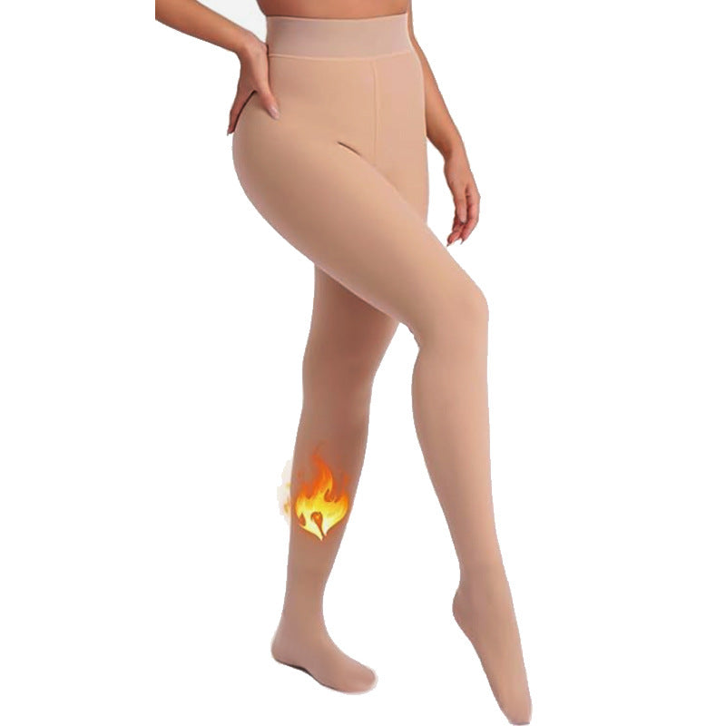 Black Sheer Wash Soft One-piece Pants For Women With Extra Thickness