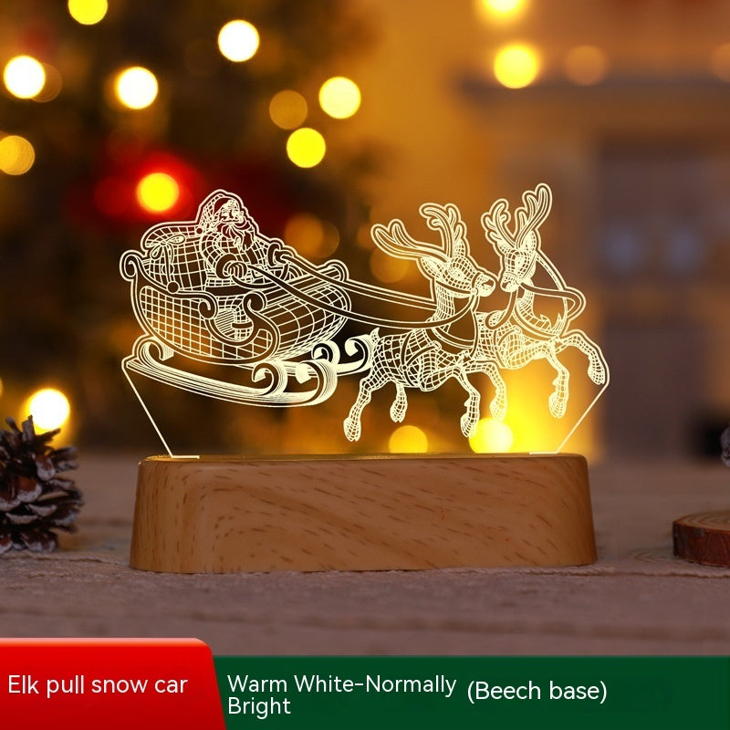 Christmas and New Years Themed LED Acrylic Light Up Table Decorations