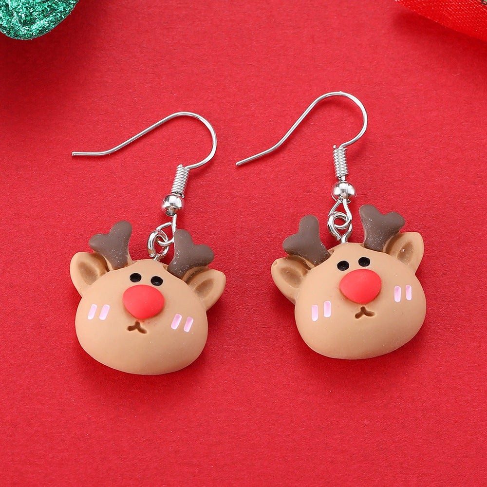 Playful Novelty Fish-Hook Christmas Dangle Earrings for Women & Kids in Assorted Styles