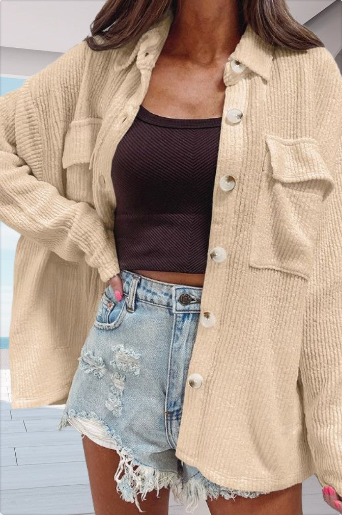 Women's Solid-color Long-sleeve Blouse Jacket