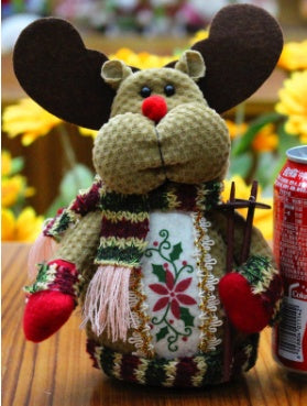 Dekorasi Natal Santa Rustic yang Lucu, Rusa dan Salju
