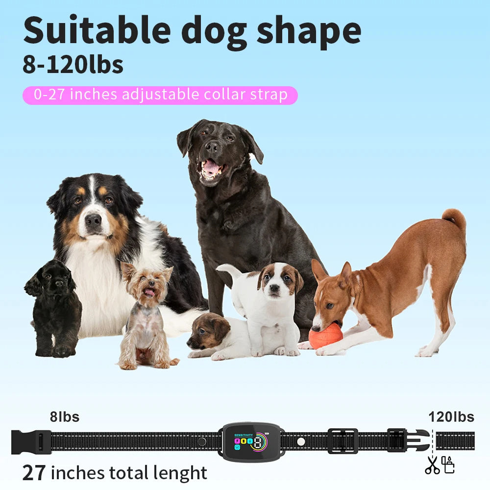 Smart Rechargeable Anti Barking Dog Collar With Digital Display
