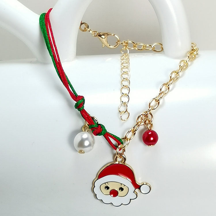 Christmas Chain & Rope Charm & Bead-Accent Bracelet in Assorted Styles