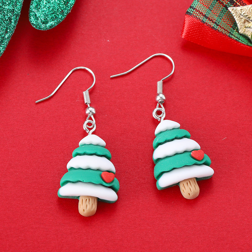Playful Novelty Fish-Hook Christmas Dangle Earrings for Women & Kids in Assorted Styles